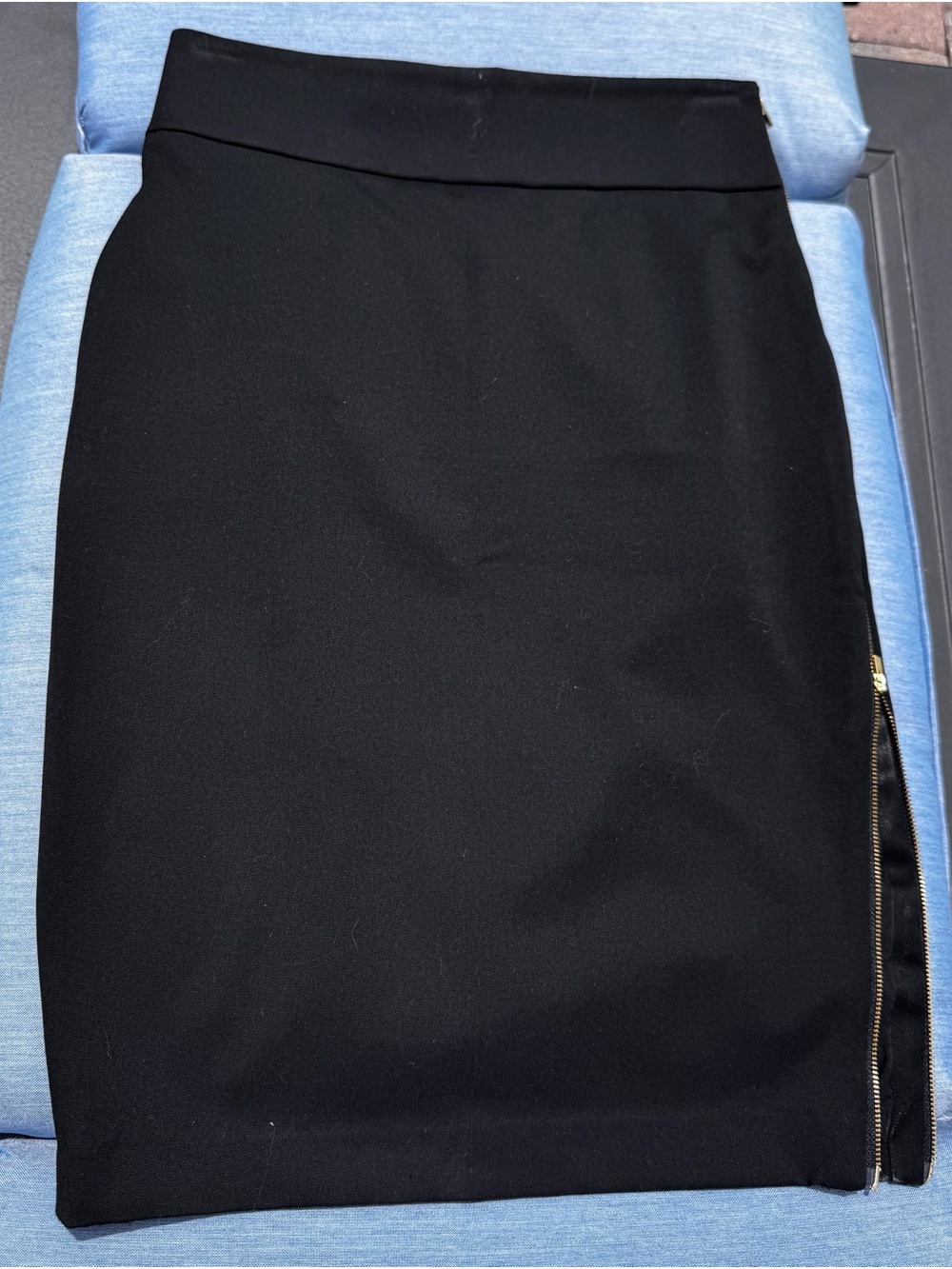 Express Black Pencil Skirt with Side Zip Accent